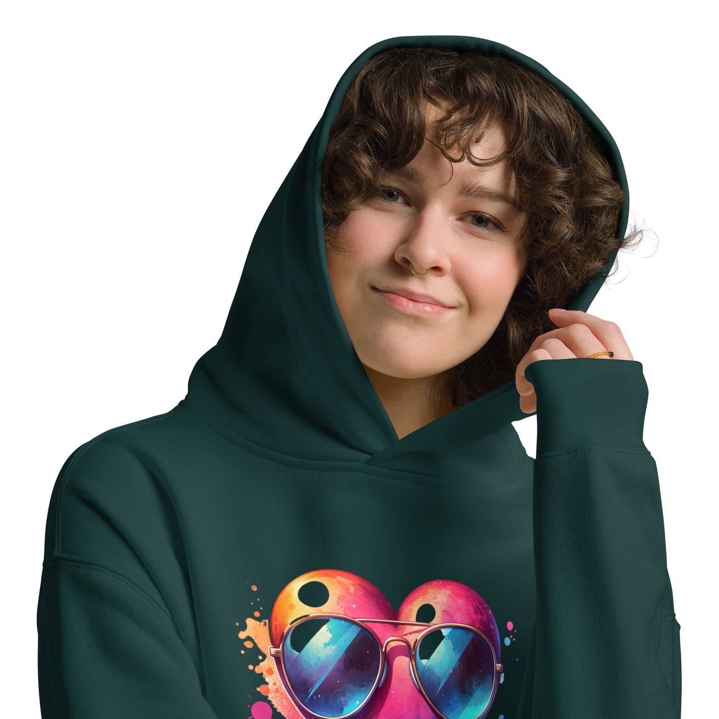 Oversized-Unisex-Hoodie Herz