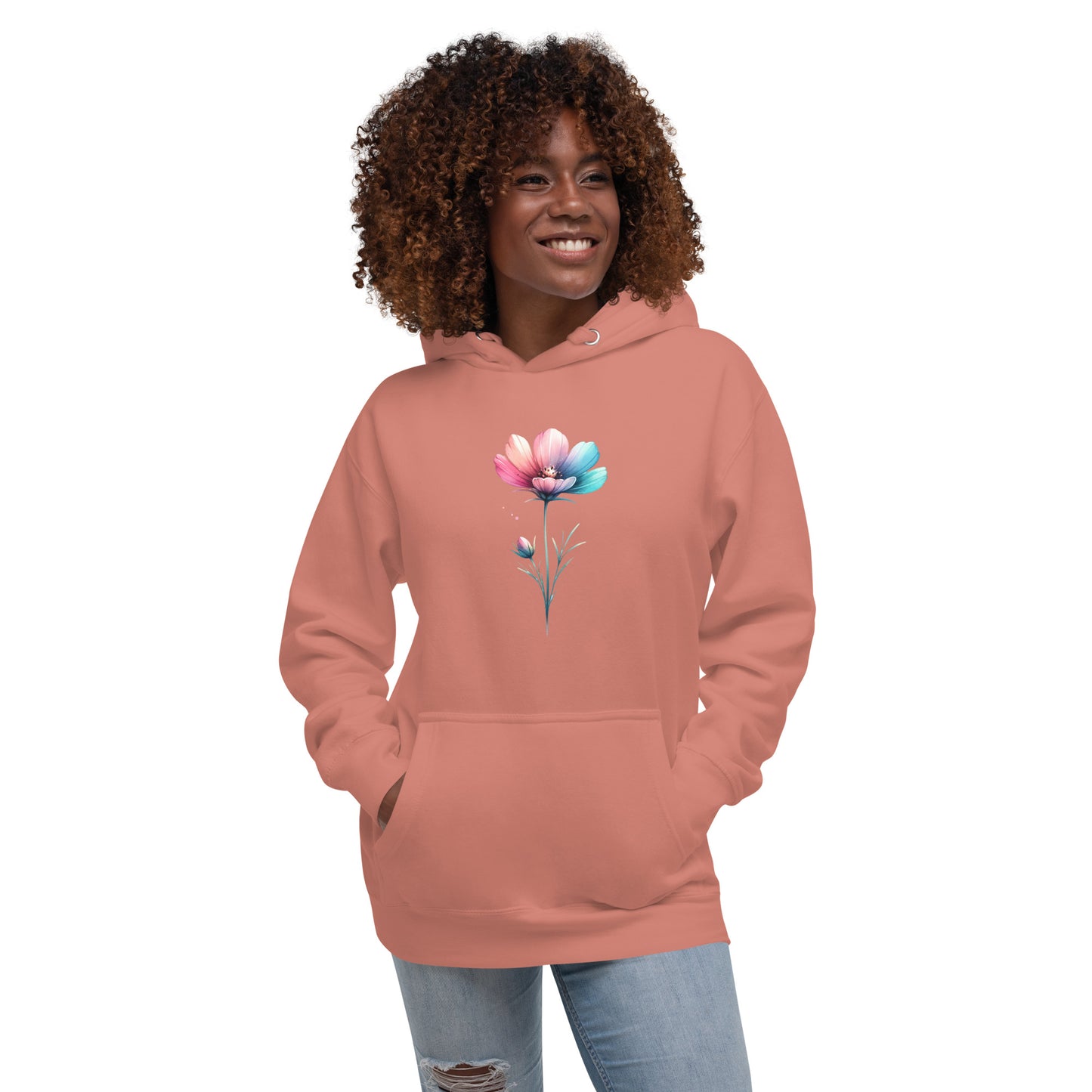 Unisex-Kapuzenpullover Blume