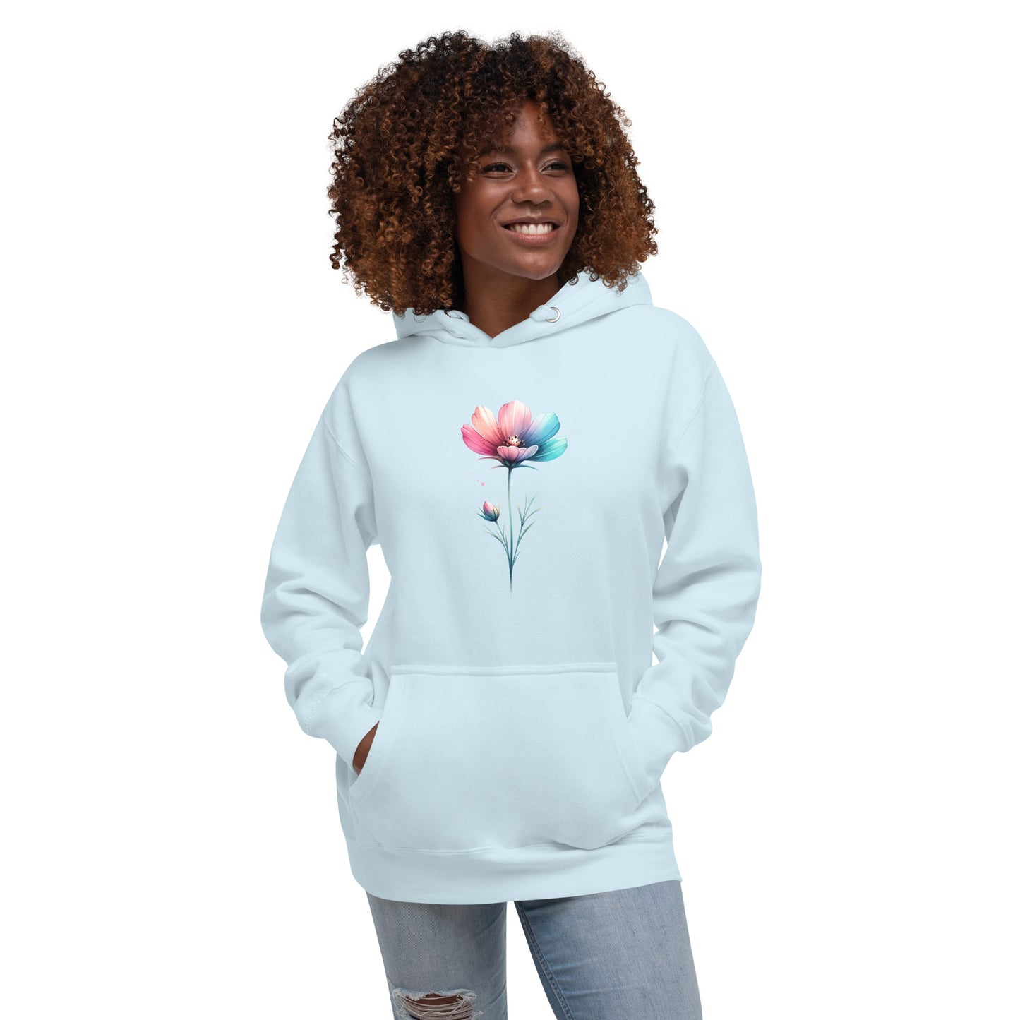 Unisex-Kapuzenpullover Blume