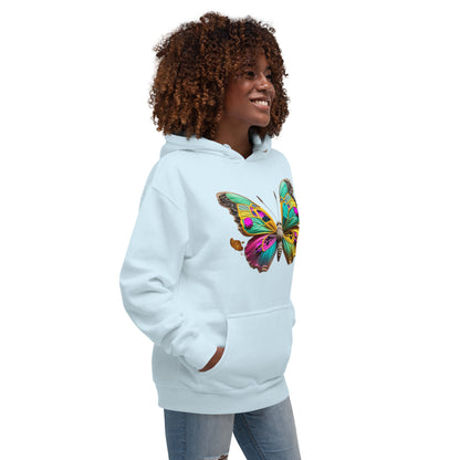 Unisex-Kapuzenpullover Schmetterling 1