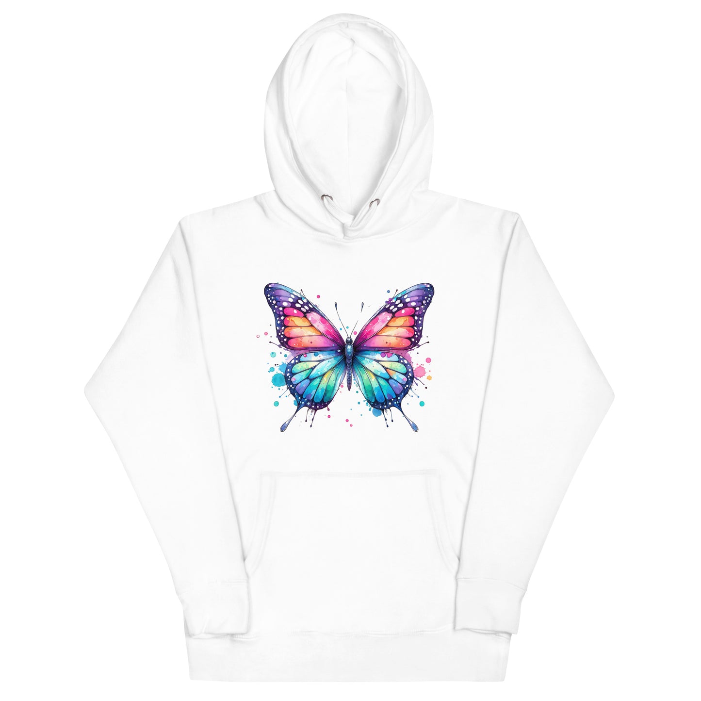 Unisex-Kapuzenpullover Schmetterling