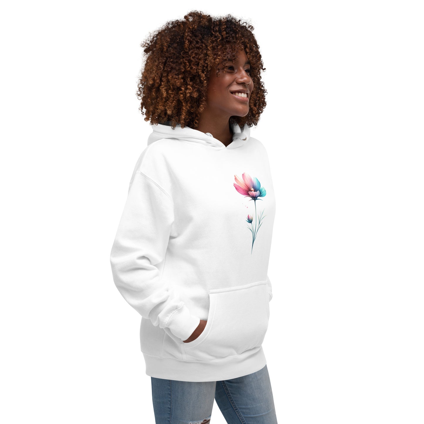 Unisex-Kapuzenpullover Blume