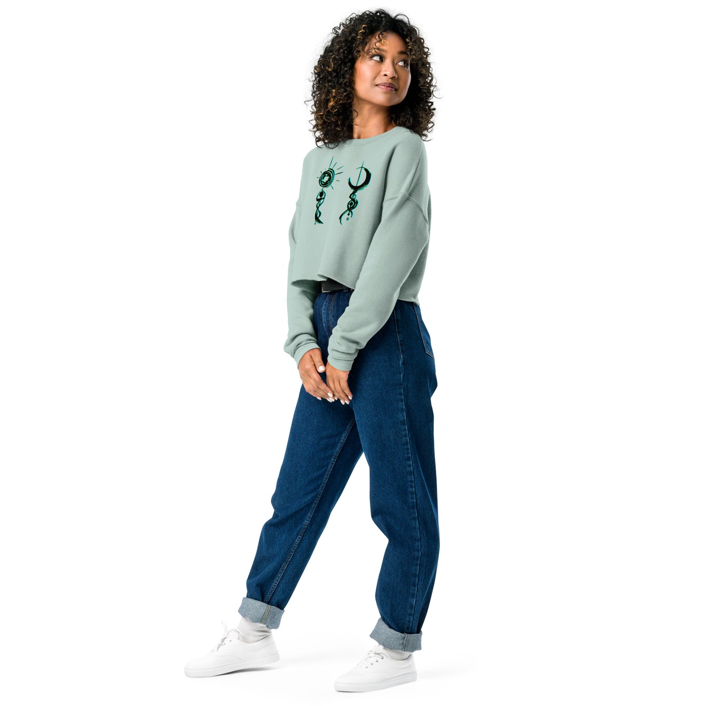 Crop-Pullover Ethno