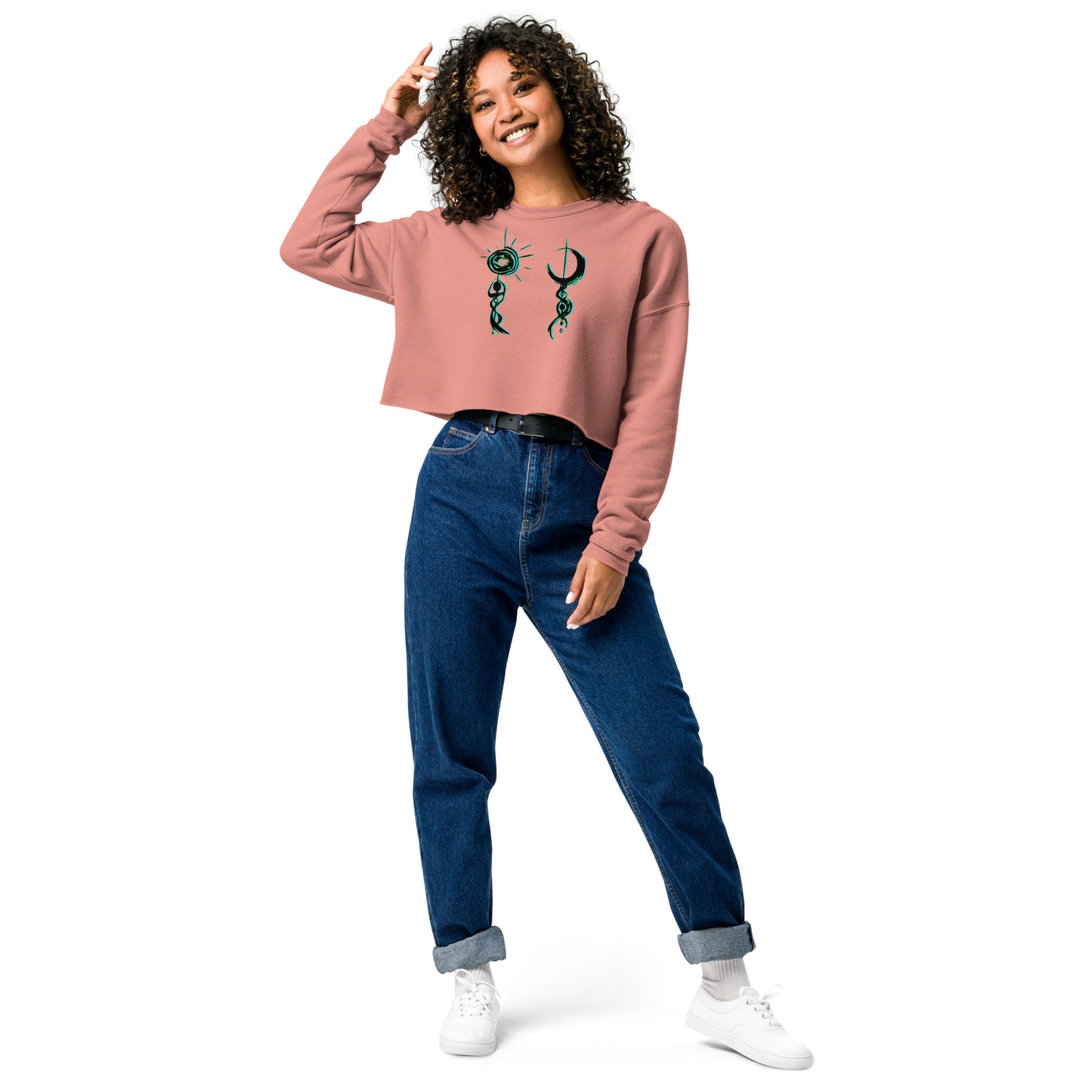 Crop-Pullover Ethno