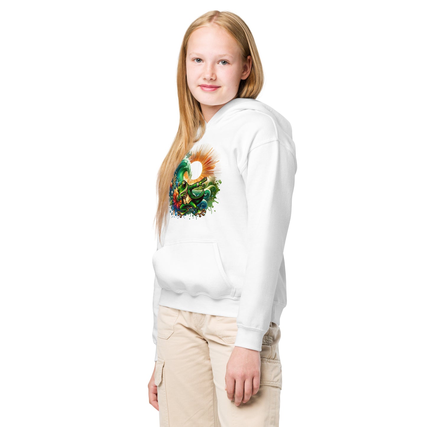 Heavy-Blend Kids-Hoodie Frosch